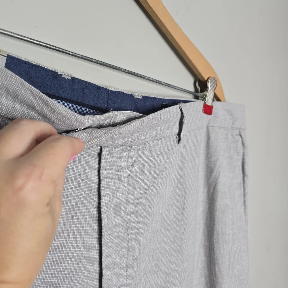 Banana Republic Mens Linen Blend Standard Fit Pants Blue 36x32 NEW $89.99